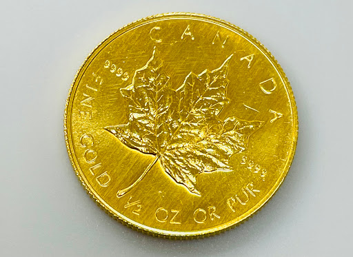 24金(K24) メイプルリーフ金貨 1/2オンス 純金
