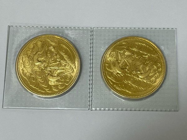 24金(K24) 天皇陛下御在位60年記念 10万円金貨